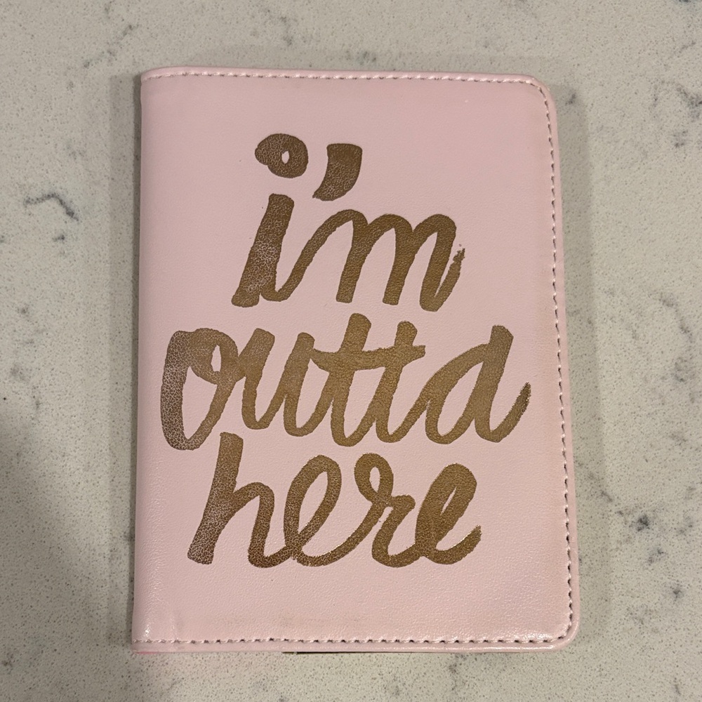 Ban.do Pink and Gold Passport Holder